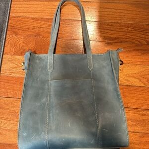 Portland Leather Goods Aqua Large Lola Crossbody Bag